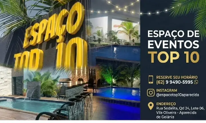 O seu evento inesquecível chegou ao Espaço Top 10