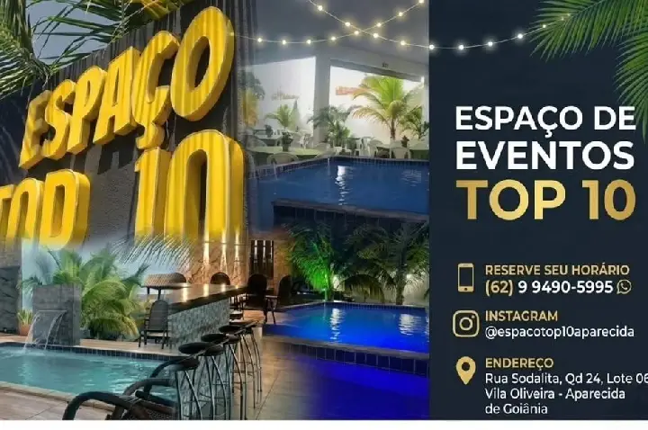 O seu evento inesquecível chegou ao Espaço Top 10