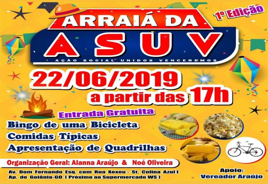 ARRAIÁ DA ASUV, AÇÃO SOCIAL UNIDOS VENCEREMOS NO SETOR COLINA AZUL