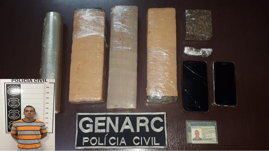 Polícia Civil de Aparecida prende suspeito de tráfico de drogas no Jardim Buriti Sereno