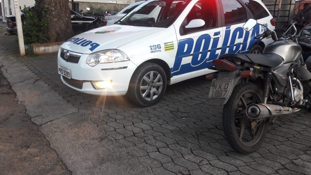 Polícia Militar recupera moto roubada durante patrulhamento em Aparecida