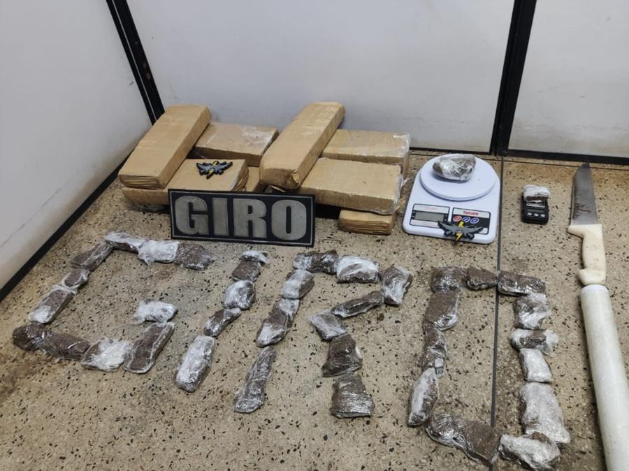 Em menos de 24 horas, equipe do Giro apreende vários quilos de drogas em Aparecida