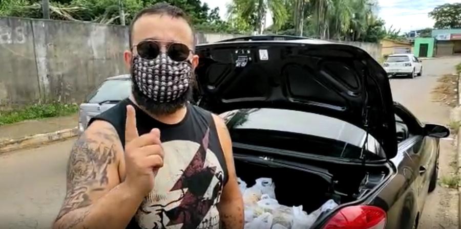 Empresário de Aparecida desabafa nas redes sociais durante doação de alimentos