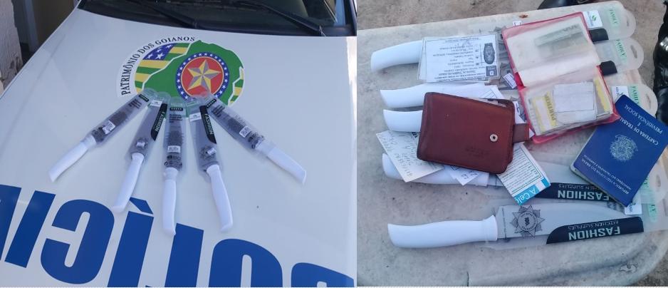 Polícia prende preso do semiaberto furtando facas em Aparecida