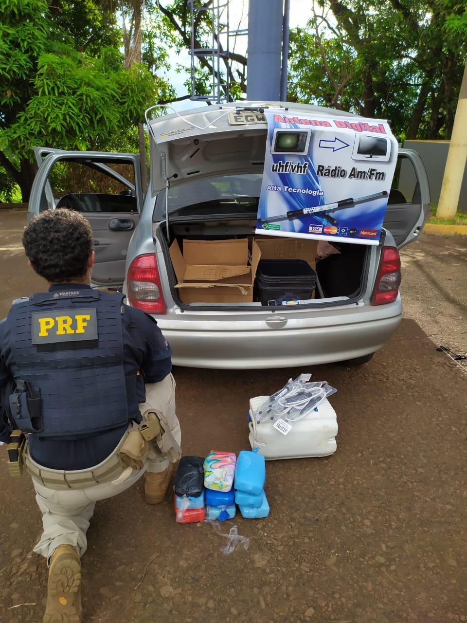 PRF apreende drogas em tanque de combustível de veículo próximo de Jataí