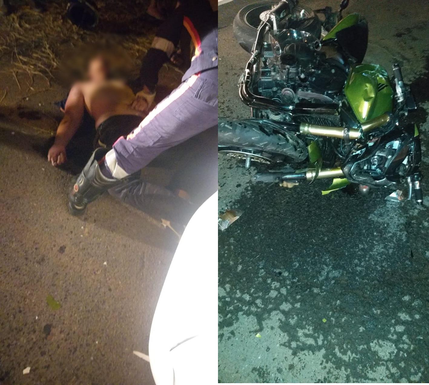 Motociclista morre após colisão com veículo em Aparecida