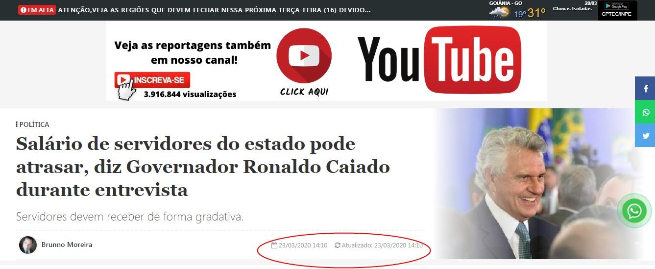 Nota de repúdio ao Jornal Opção