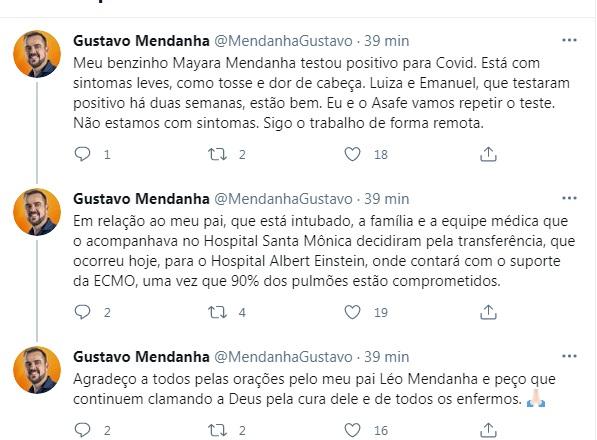 Primeira Dama de Aparecida Mayara Mendanha testa positivo para a Covid-19