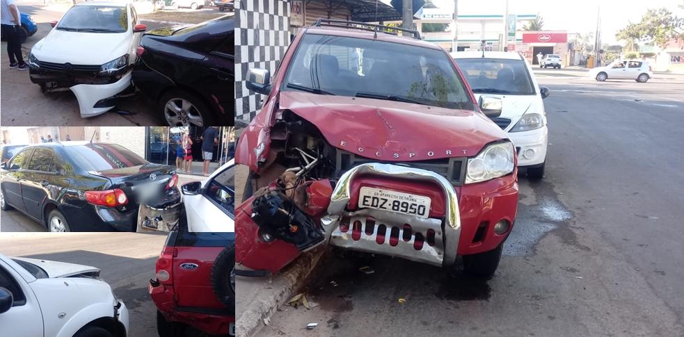 Bêbado, condutor causa acidente envolvendo cinco veículos no setor Colina Azul em Aparecida