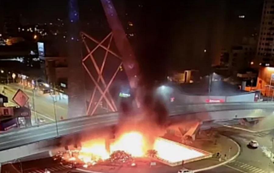 INCÊNDIO: Viaduto da T 63, o cartão postal em ruínas