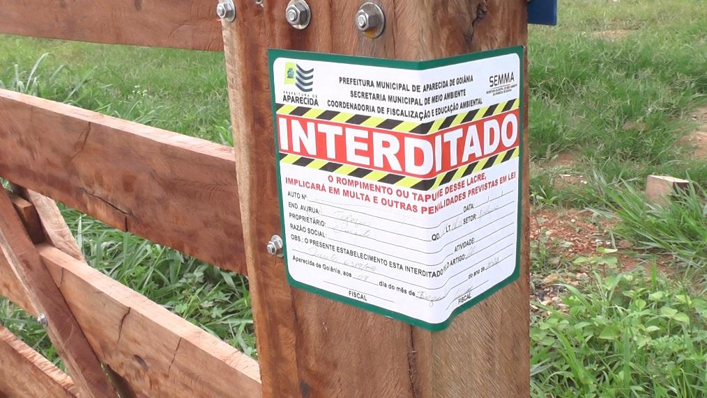 Propriedade rural em Área de Proteção Ambiental de Aparecida é interditada por danos ao meio ambiente 