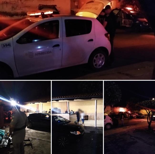 Festa com aproximadamente 150 pessoas é encerrada, e som automotivo apreendido em Aparecida