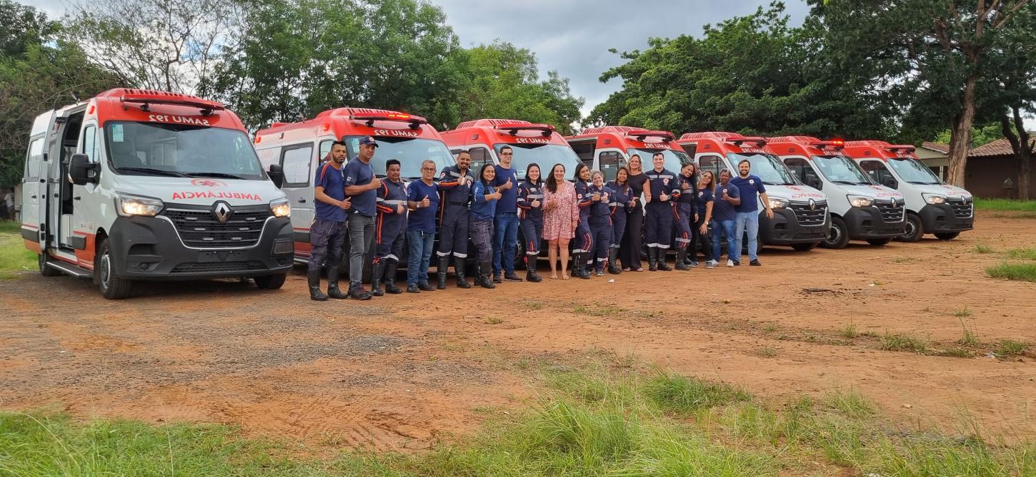 SAMU de Aparecida recebe sete novas viaturas
