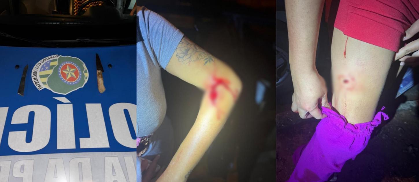 Homem é preso após esfaquear companheira em Aparecida