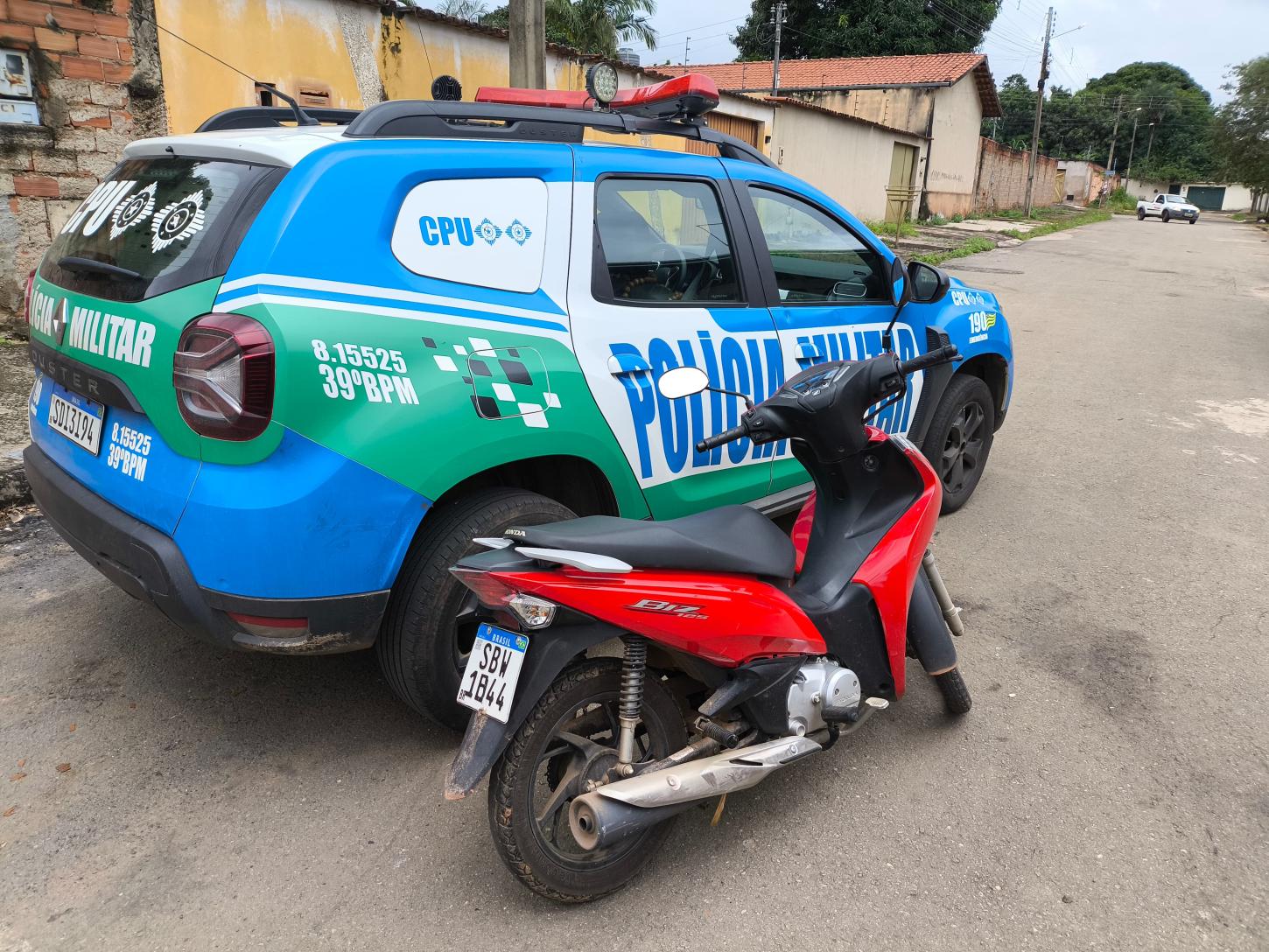 Polícia recupera moto que foi roubada no Jardim Helvécia, em Aparecida