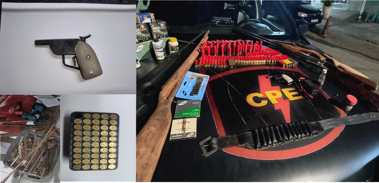  Polícia fecha fábrica clandestina de armas em Aparecida