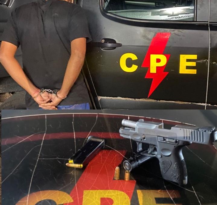 Homem é preso após ameaçar esposa e disparar arma de fogo dentro de residência, em Aparecida