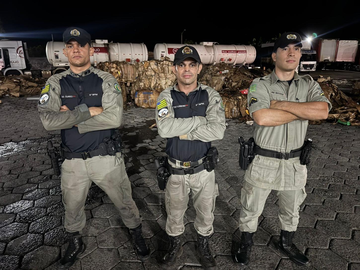 Militares do 8º Batalhão de Aparecida evitam tragédia em posto de combustível às margens da BR 153